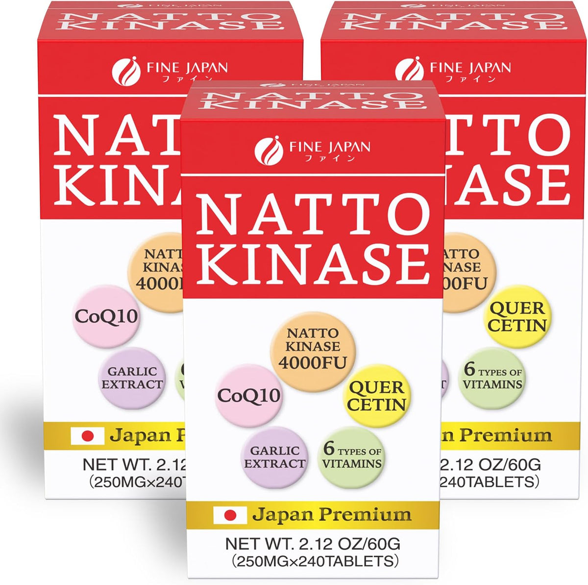 Nattokinase 4000 FU - Derivado de Natto Japonés - 240 Comprimidos - FINE JAPAN – Image 9