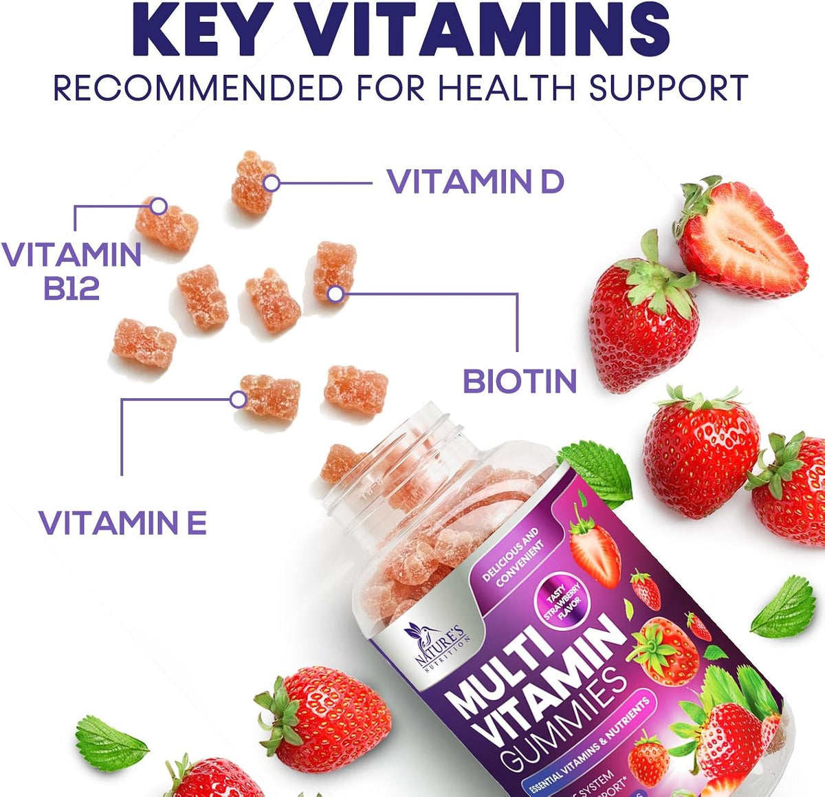 Multivitamínico en Gominolas para Adultos - – Vitamina A: contribuye al mantenimiento de la visión normal y al – Image 5
