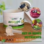 AKI Avocado Superfood Powder (170g) - Rico en Nutrientes, Vitaminas, Omega 3 y Antioxidantes - Vegano y No-GMO