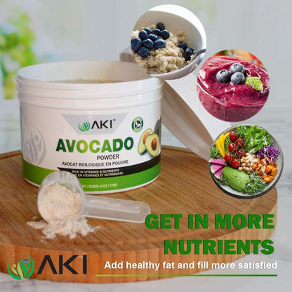 AKI Avocado Superfood Powder (170g) - Rico en Nutrientes, Vitaminas, Omega 3 y Antioxidantes - Vegano y No-GMO – Image 5