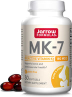 Jarrow Formulas MK-7 - Vitamina K2 (90 mcg) - 30 Cápsulas Blandas - Para la Salud Ósea y Cardiovascular