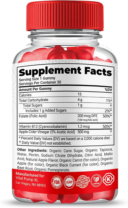 Vital Pump XL Gummies - Suplemento de Alto Rendimiento, Fórmula 100% Natural (2 Envases) – Image 5