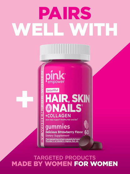 PINK Multivitamínico en Gominolas para Mujeres con Colágeno y Biotina - Sin Gluten y No Transgénico - Sabor Frutos Rojos – Image 7