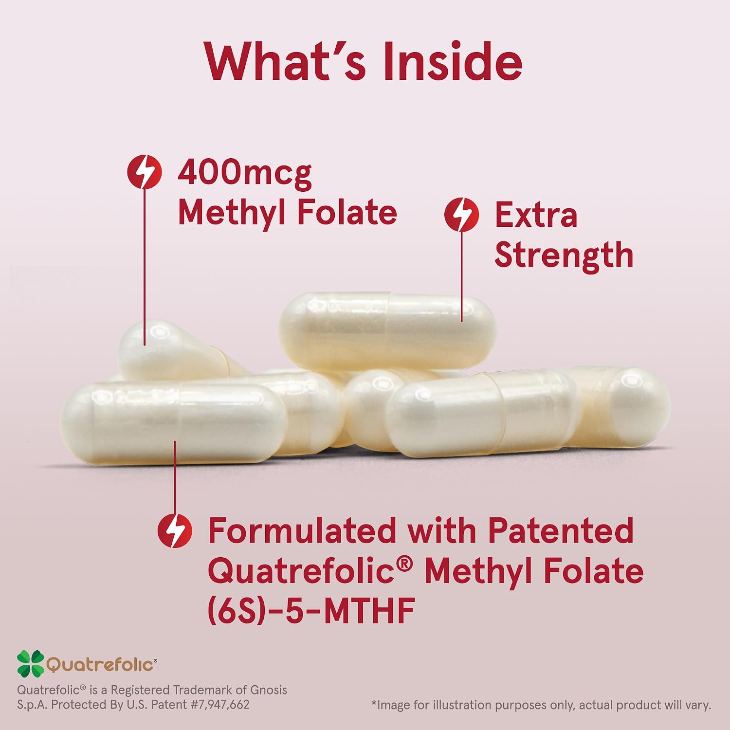 Jarrow Formulas Folato Metilado de Alta Potencia 400 mcg - Metilfolato Activo (5-MTHF), 60 Cápsulas Veganas