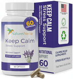 Nature's Nectar Suplemento para el Estrés y la Ansiedad – Cápsulas Keep Calm con Ashwagandha, GABA, Magnesio y 5-HTP – 60 Cápsulas