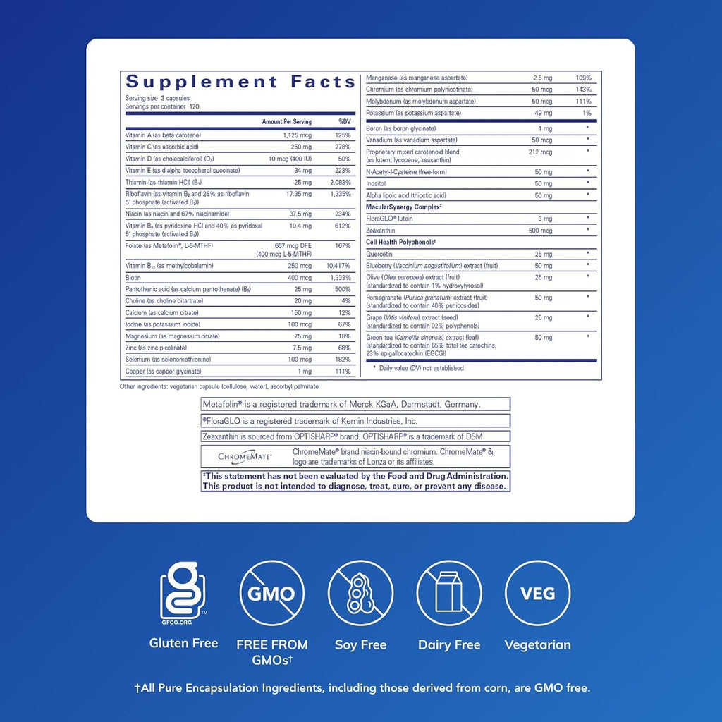 Polyphenol Nutrients - Fórmula Multivitamínica y Mineral con Polifenoles - 360 Cápsulas