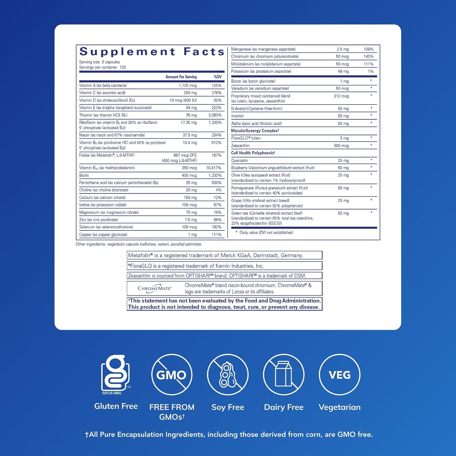 Polyphenol Nutrients - Fórmula Multivitamínica y Mineral con Polifenoles - 360 Cápsulas