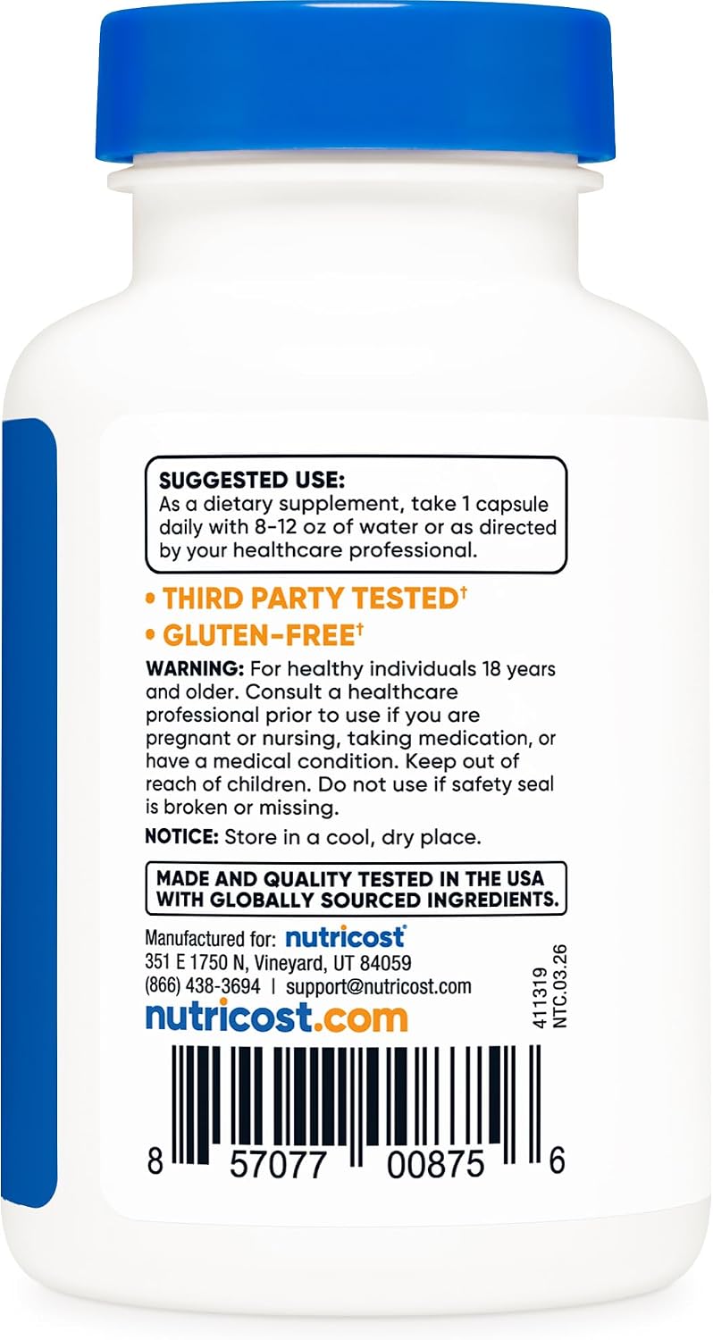 Nutricost CDP Colina (Citicolina) 300mg, 60 Cápsulas Vegetarianas