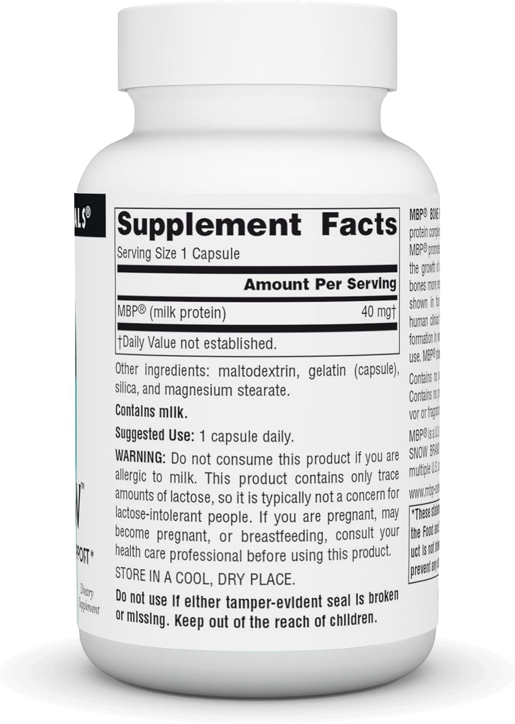 Source Naturals MBP Bone Renew – Proteína de leche para densidad ósea – 60 Cápsulas