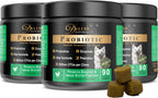 Deluxe Naturals Probiotic Soft Chews for Dogs – 270 Count (3 x 90ct) – Digestive & Immune Support with 9 Probiotics, 8 Enzymes, 2 Prebiotics & 5 Vital Nutrients – Chicken Flavor