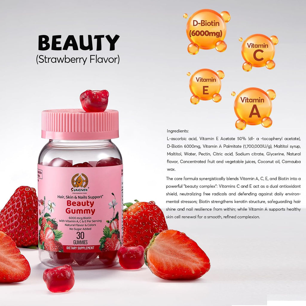Women's Multivitamin Gummy Pack, 3 Support for Hair Skin Nails Sleep Daily Health, Vitamins A, D, C, E, Biotin, Ashwagandha, Folic Acid, Adult Chewable Vitamin, Berry Flavor, 15 Day Supply - 90 Count