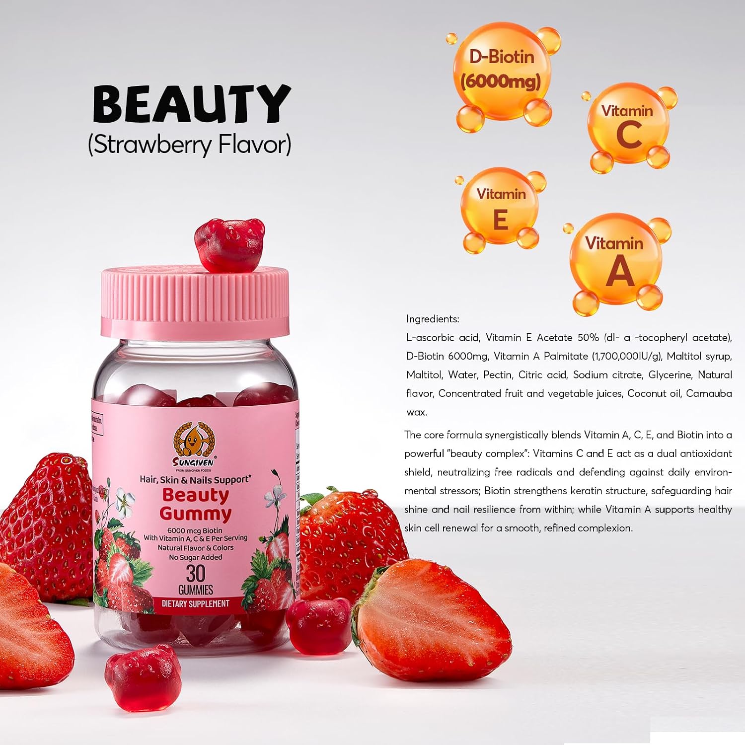 Women's Multivitamin Gummy Pack, 3 Support for Hair Skin Nails Sleep Daily Health, Vitamins A, D, C, E, Biotin, Ashwagandha, Folic Acid, Adult Chewable Vitamin, Berry Flavor, 15 Day Supply - 90 Count