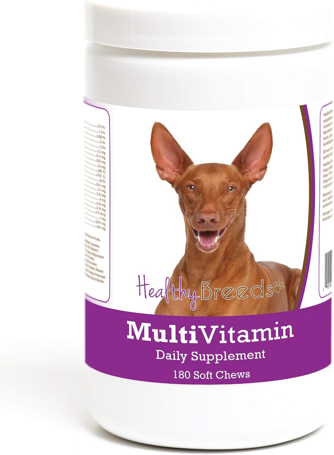 Healthy Breeds Pharaoh Hound Multivitamínico en masticables blandos para perros – 180 unidades