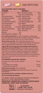 NESTLÉ Materna Multivitamínico Prenatal con DHA y Ácido Fólico - 60 Comprimidos + 60 Perlas