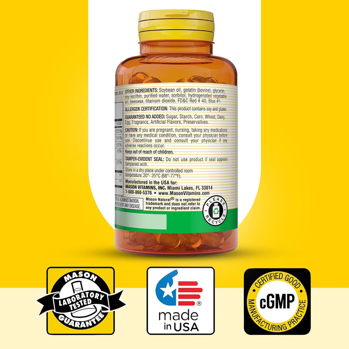 Mason Natural Complejo B, 300 Cápsulas Blandas (3 Envases de 100) – Image 6
