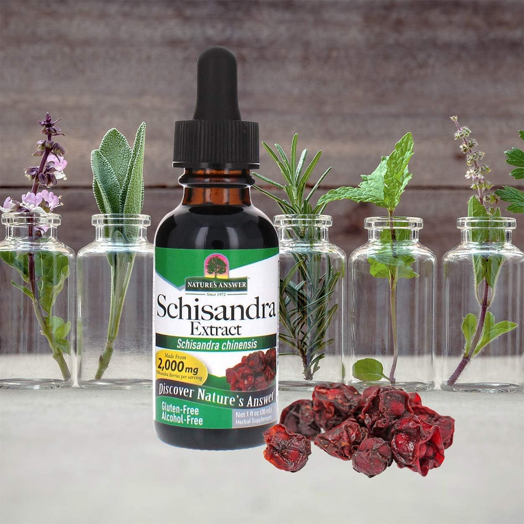 Nature's Answer Extracto de Schisandra - Sin Alcohol, Sin Gluten - Apoyo para el Estrés y la Fatiga