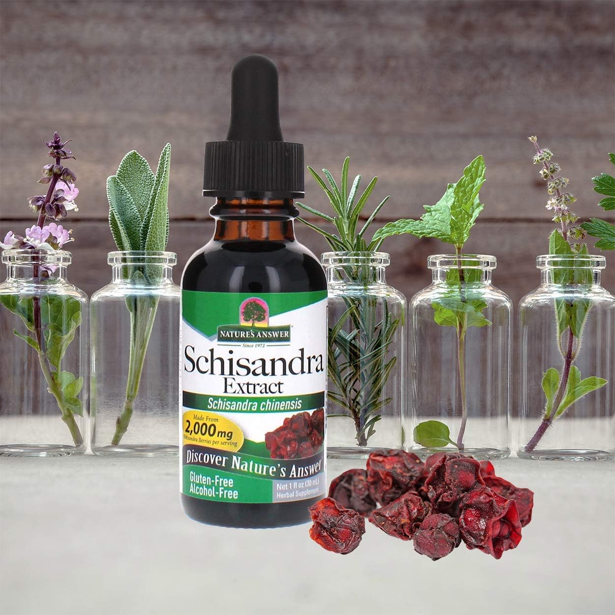 Nature's Answer Extracto de Schisandra - Sin Alcohol, Sin Gluten - Apoyo para el Estrés y la Fatiga