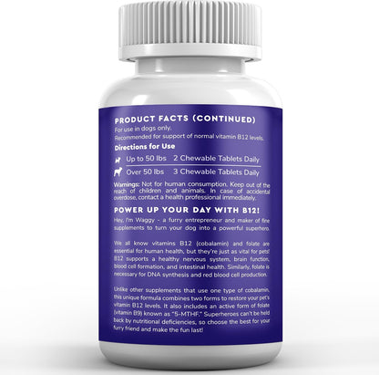 Suplemento de Vitamina B12 para Perros – – Favorecer la salud del cerebro y el sistema nervioso, esencial para la – Image 7