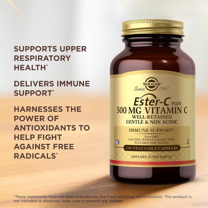 Solgar Ester-C Plus 500 mg Vitamina C (Complejo de Ascorbato) - 100 Cápsulas Vegetales, Paquete de 2 - Antioxidante y – Image 5
