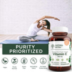 Natural Nutra Vitamina C 500 mg, 50 Comprimidos Veganos Sabor Frambuesa-Cereza