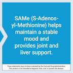 Life Extension SAMe, S-Adenosilmetionina, 400 mg, Complemento para el Estado de Ánimo, Articulaciones y Hígado, 60 Comprimidos Entéricos