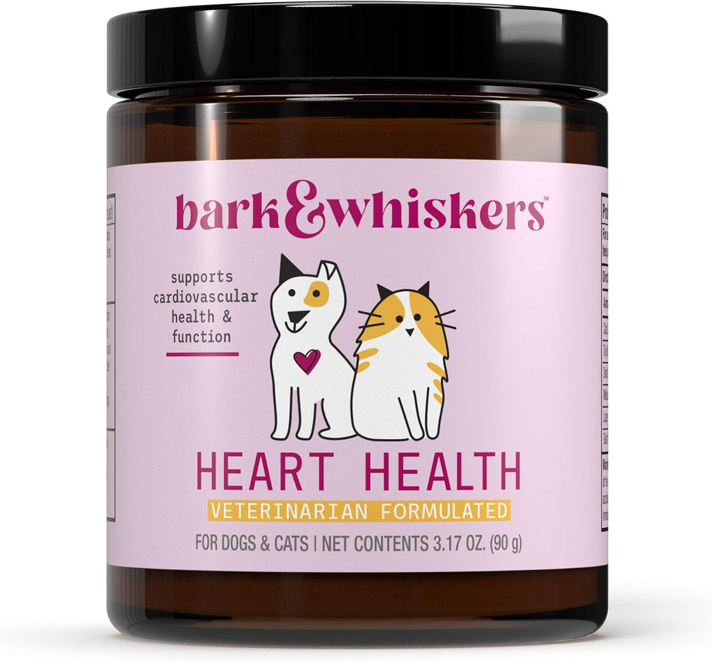 Bark & Whiskers Heart Health: Apoyo Cardiovascular para Perros y Gatos (90 dosis)