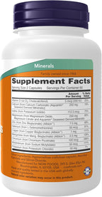 NOW Foods Full Spectrum Mineral Caps - Complejo Mineral, 120 Cápsulas Vegetales