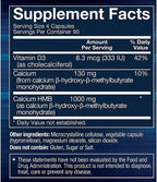 BodyTech HMB + Vitamina D3 - Apoya el Crecimiento y la Fuerza Muscular (360 Cápsulas Vegetales)