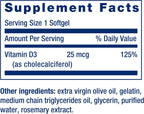 Life Extension Vitamina D3 25 mcg (1000 UI) - 250 Cápsulas Blandas