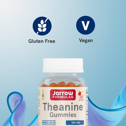 Jarrow Formulas L-Teanina 100 mg Gominolas, 60 gominolas sabor manzana – Image 5