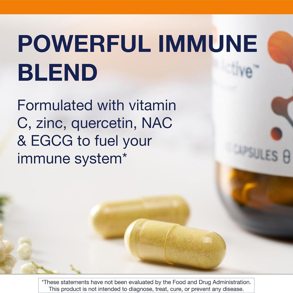 Metagenics Immune Active - Quercetina, NAC, Zinc, EGCG y Vitamina C - 60 Cápsulas