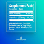 Vitamina B12 2500 mcg – 120 Comprimidos de Disolución Rápida Sabor Cereza, Vitaminas B12 para Hombres y Mujeres, Suplemento Vegano, Sin Gluten (Paquete de 3)