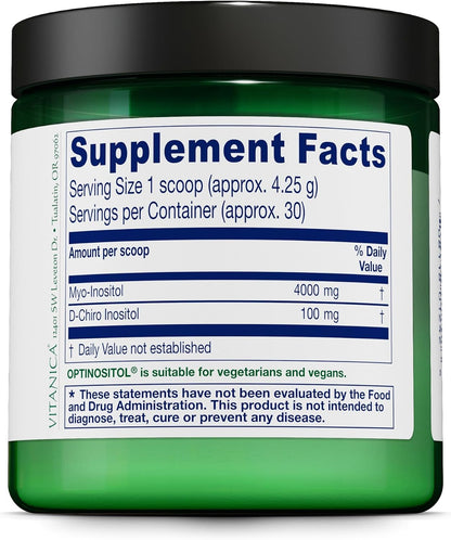 Vitanica Optinositol - Myo-Inositol y D-Chiro Inositol en Polvo (4000 mg + 100 mg) - 125 g – Image 2
