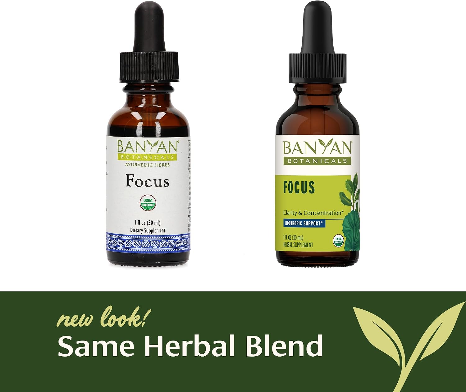 Banyan Botanicals Focus Extracto Líquido Orgánico - 1 oz (30 ml)
