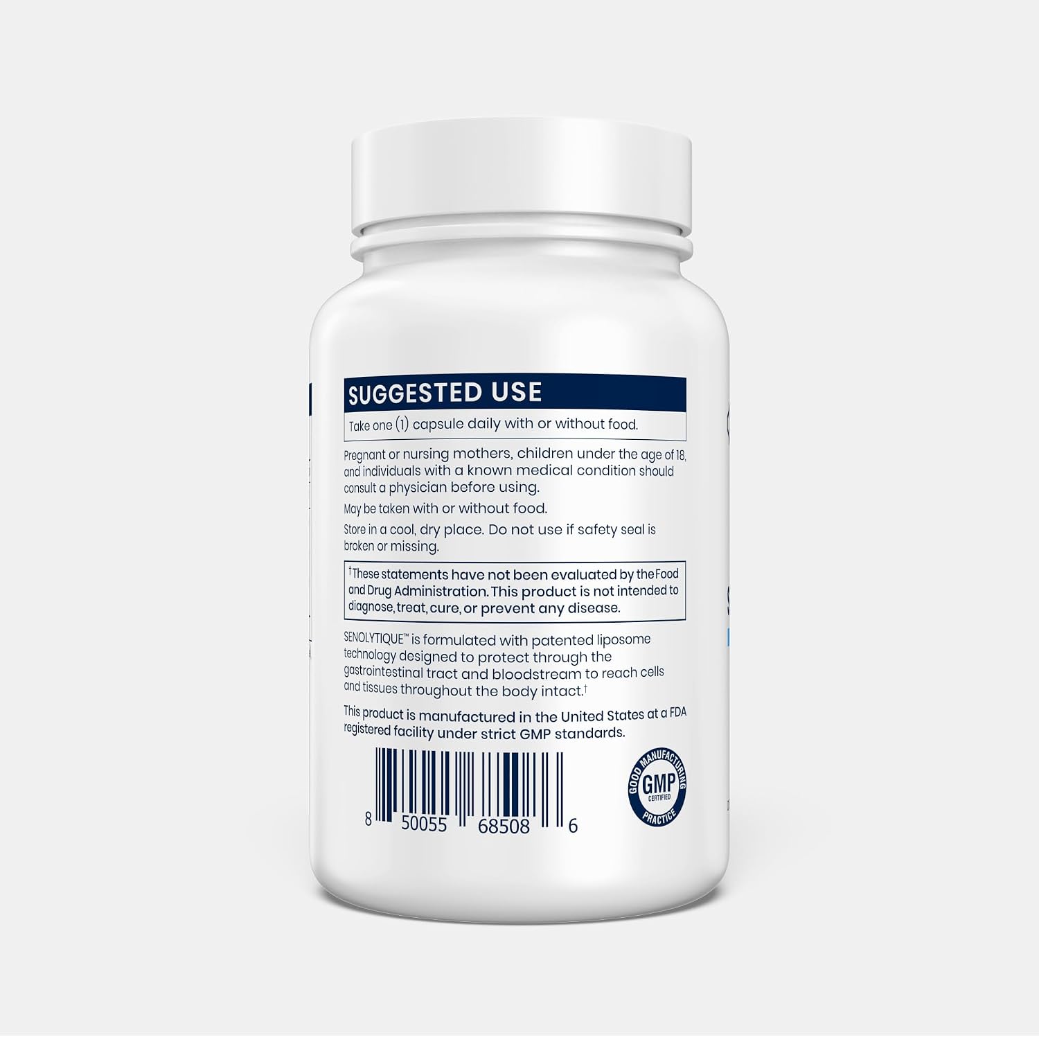 Renue By Science Senolytique Suplemento Senolítico | 60 Cápsulas con Fisetina (35 mg), Quercetina (78 mg) y Espermidina (3 mg) por ración | Fórmula Liposomal | Fabricado en EE. UU. y probado por terceros
