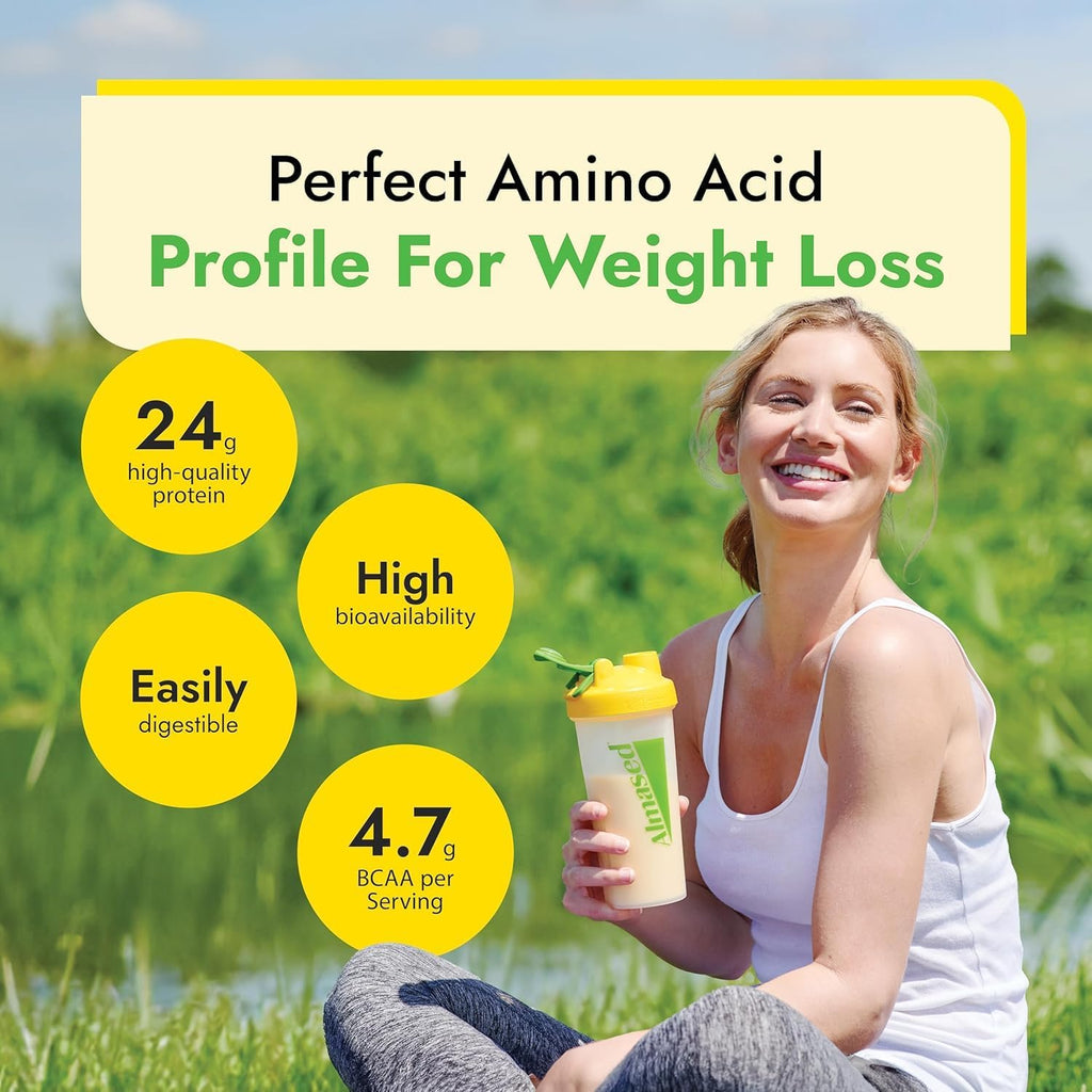 Almased Proteína en Polvo Vainilla - Bebida Sustitutiva de Comida Sin Gluten - Bajo Índice Glucémico - 17.6 oz (Paquete de 3)