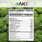 AKI Cruciferous Superfood Green Mix Powder - Mezcla de Verduras Crucíferas (454g)