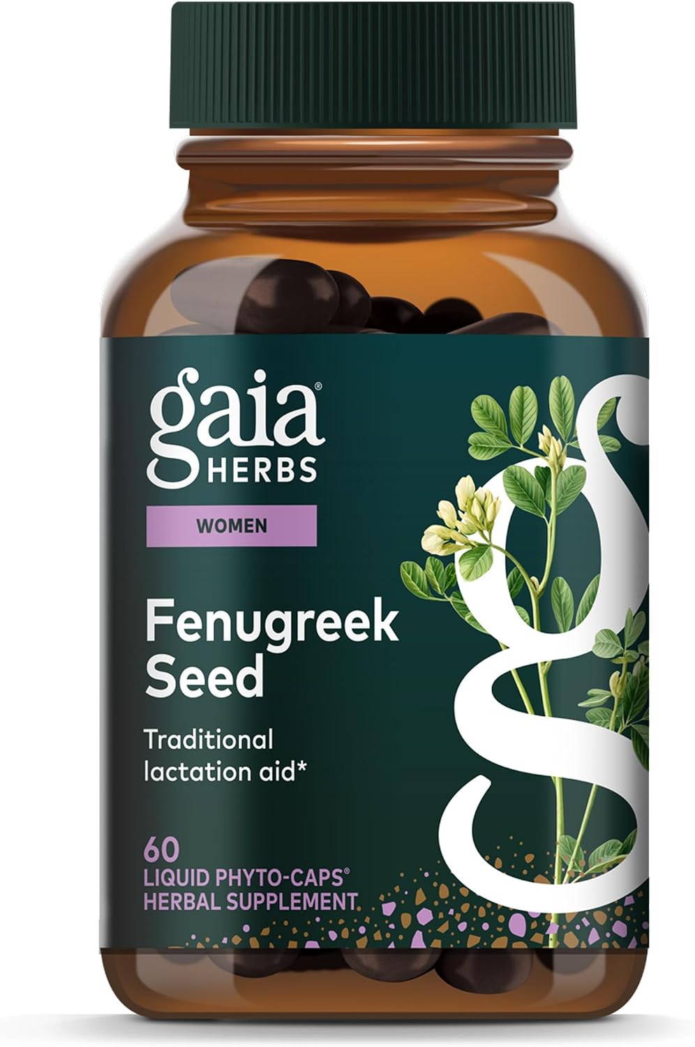 Gaia Herbs Semilla de Fenogreco - 60 Cápsulas Líquidas Veganas