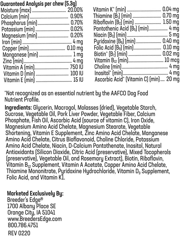 Breeder's Edge in Between for Her - Multivitamínico diario para perros y gatos reproductores - 360 comprimidos