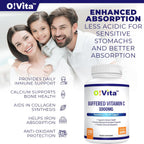 O!VITA Vitamina C Tamponada 1000mg | 100 Comprimidos No-GMO