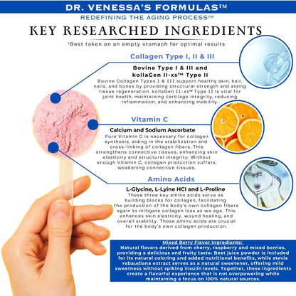 Dr. Venessa's Formulas™ Anti-Aging 3™ – Colágeno tipo I: Es el más abundante. Se encuentra en la piel, los huesos, – Image 4