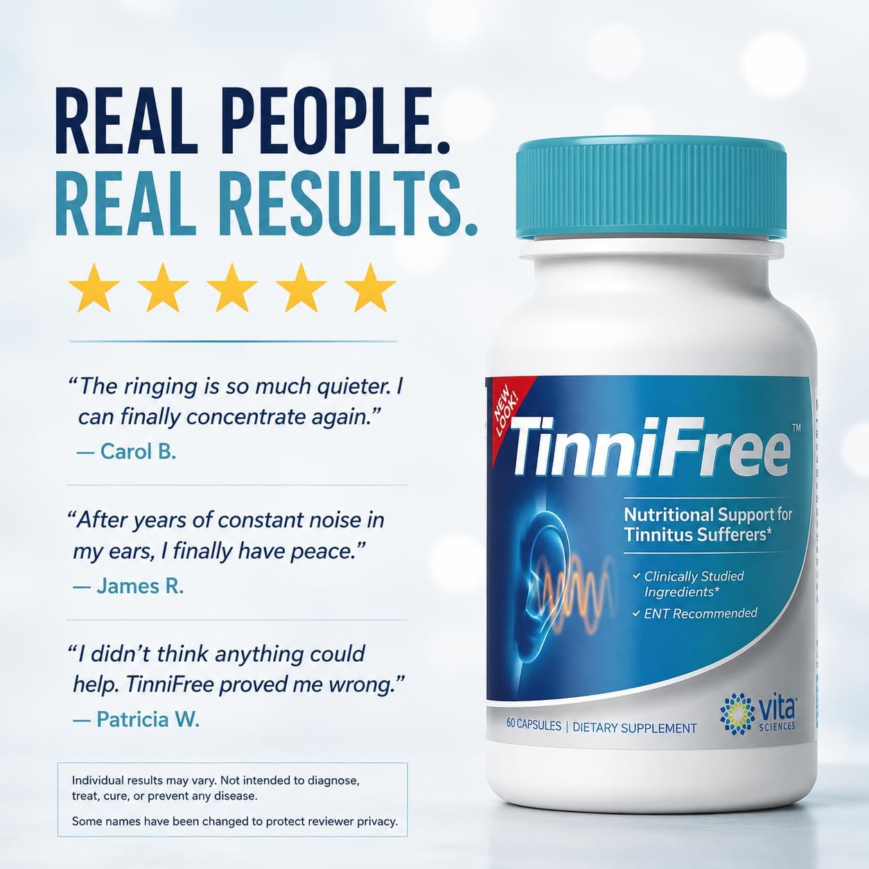 TinniFree Suplemento para el Oído y la Audición, 60 Cápsulas