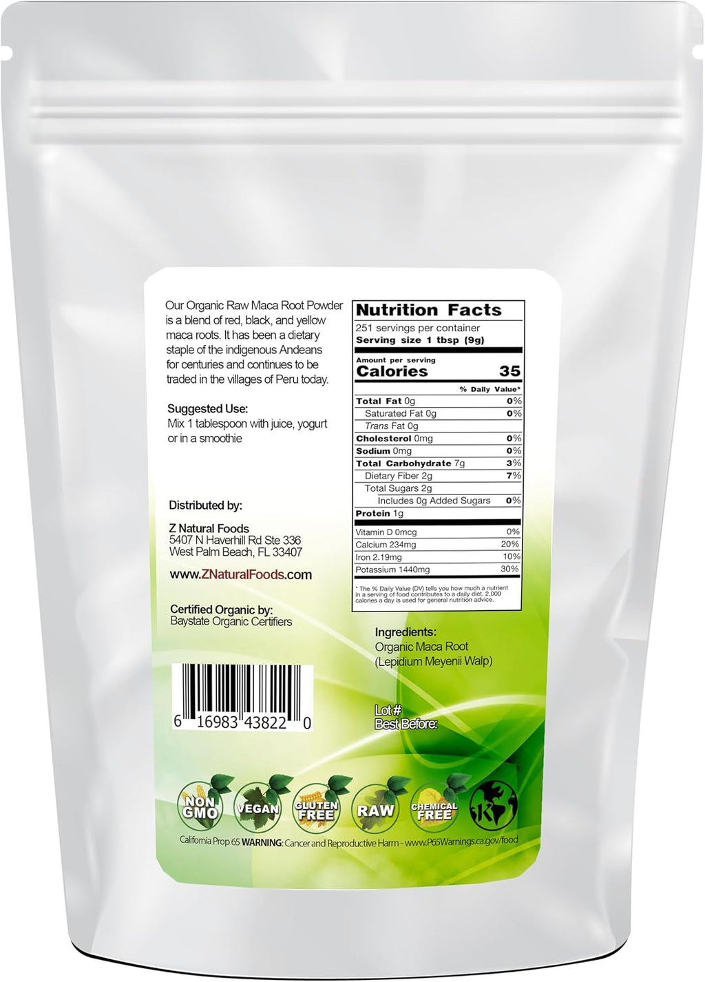 Organic Maca Powder - 5 Lbs - Adaptogenic Superfood - Red, Yellow, and Black Maca Blend - Vegan, Gluten-Free, Non-GMO