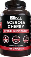 Pure Original Ingredients Acerola Cherry (365 Cápsulas) - Sin rellenos, siempre puro