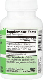 Vitacost Butterbur Extract, 75 mg, 120 Capsules