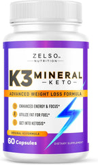 ZELSO K3 Mineral Cápsulas para Pérdida de Peso – Pack de 2 (120 Cápsulas)