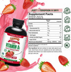 Barlean's Vitamina D3 Líquida 5000 UI Sabor Batido de Fresa, Pack de 2