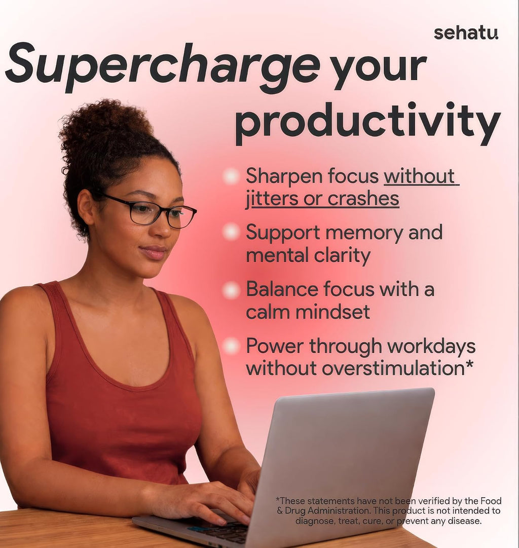 Focus Plus Cognitive Performance Enhancer | con N-Acetil L-Tirosina, DMAE Bitartrato, GABA, Ácido Glutámico | Potencia el Enfoque, Mejora la Memoria, Apoya la Salud Cerebral | 60 Cápsulas | 30 Días