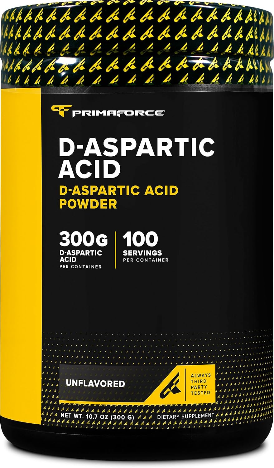 Primaforce Ácido D-Aspártico 300 Gramos (100 Dosis), Sin Sabor, Vegano, No-GMO