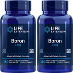 Life Extension Boro 3 mg, 180 Cápsulas (Paquete de 2)